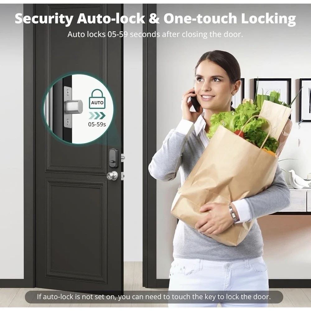 AkaGear DS10 Keyless Entry Door Lock with Door Knob, Fingerprint‎ Door Lock